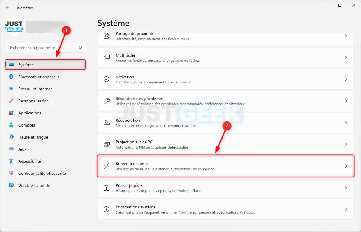 comment activer et utiliser le bureau à distance