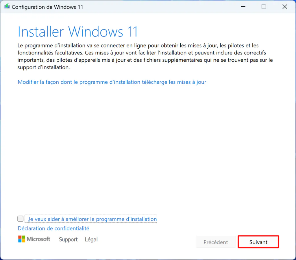 Comment Mettre à jour Windows 11 avec ISO