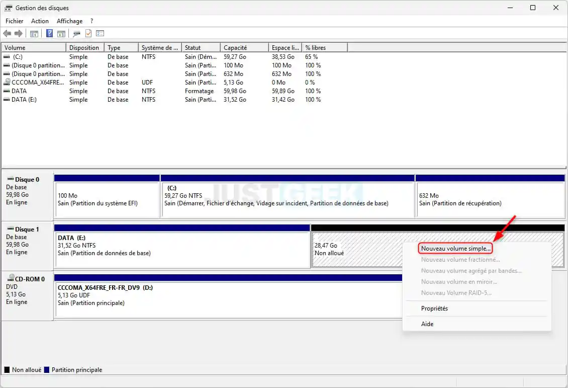 Partitionner un disque dur ou un SSD sous Windows 11 : 3 méthodes