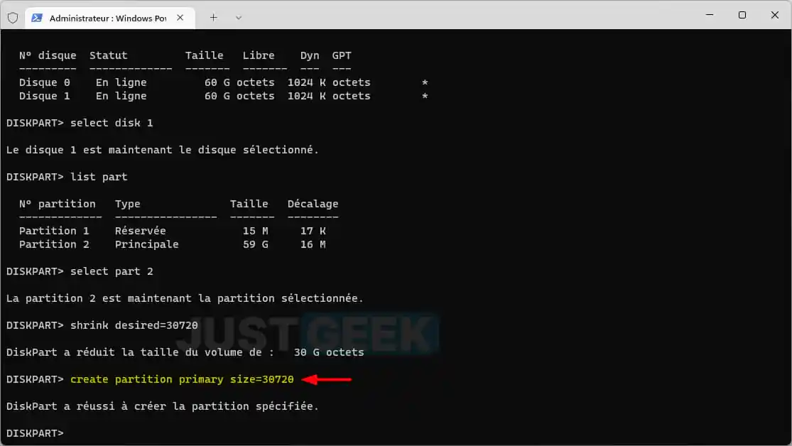 Partitionner un disque dur ou un SSD avec Diskpart