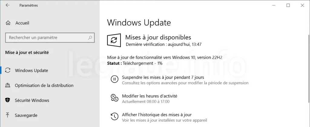 Comment téléchargez et installez Windows 10 22H2
