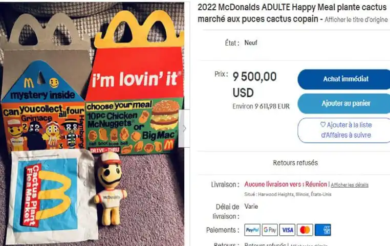les jouets se vendent pour de l'or sur eBay