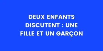 Deux enfants discutent de leur avenir