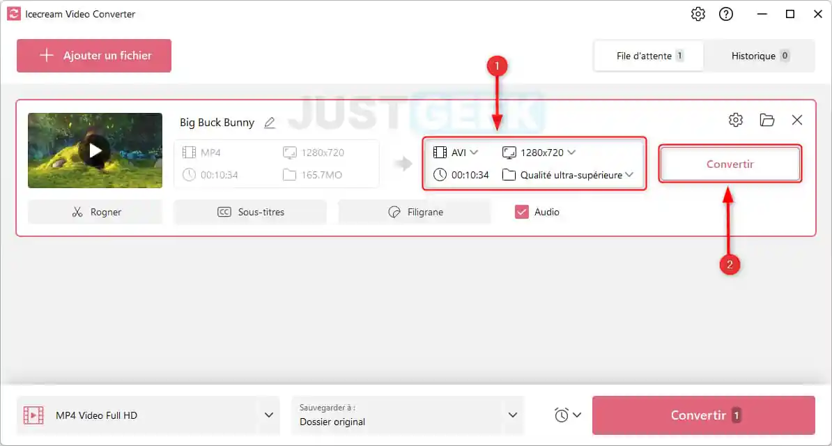 Convertir une vidéo dans un autre format avec Icecream Video Converter