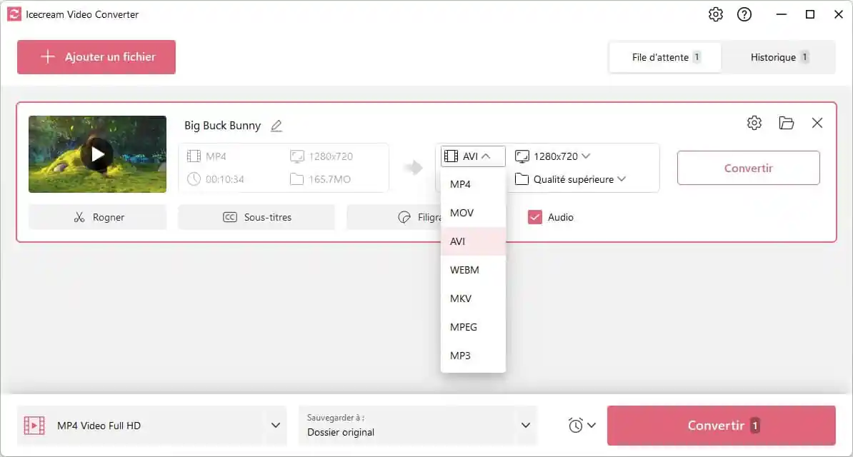 Convertisseur vidéo gratuit