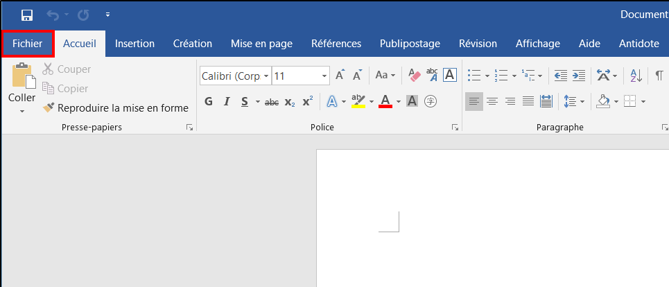 créer un nouveau raccourci clavier