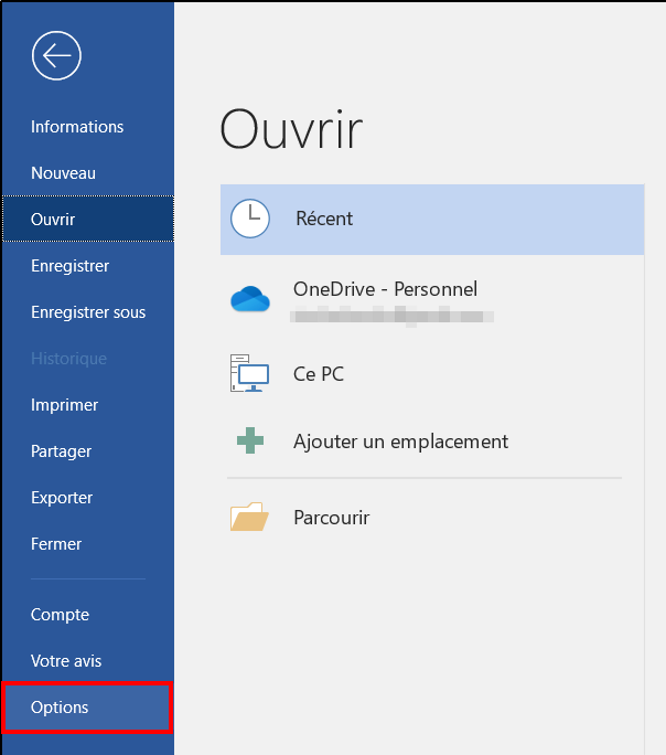 créer un nouveau raccourci clavier
