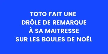Toto fait une drôle de remarque à sa maîtresse à propos des boules de Noël