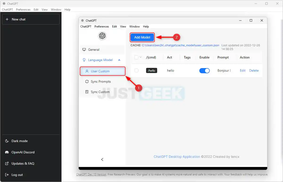 une application de bureau pour Windows, macOS et Linux