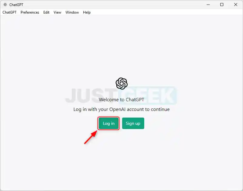 Connectez-vous à votre compte OpenAI