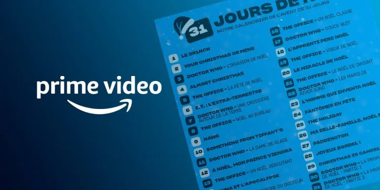 Calendrier de l'avent Prime Video