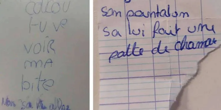Ces mots échangés entre adolescents en classe sont hilarants
