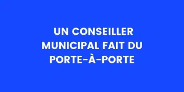 Un conseiller municipal fait du porte-à-porte