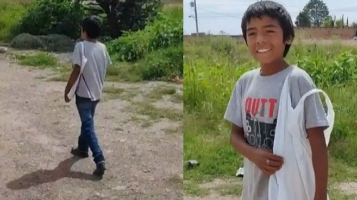 Il fait un long voyage avec son sac pour aller à l'école, cette rencontre va changer sa vie