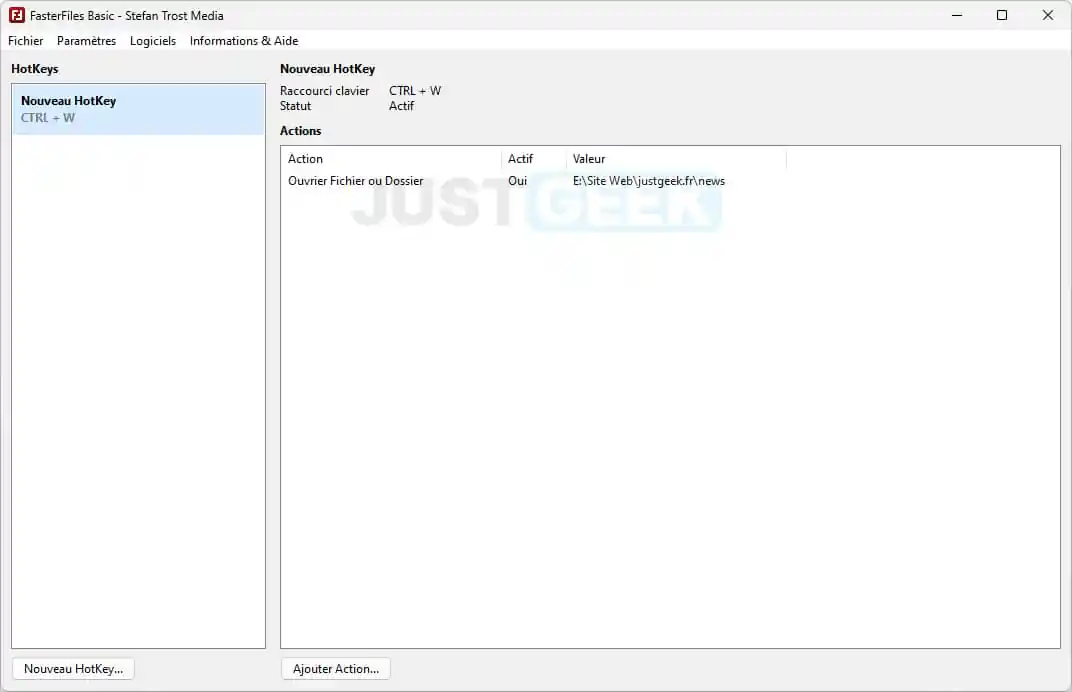 effectuer plusieurs actions avec un seul raccourci clavier