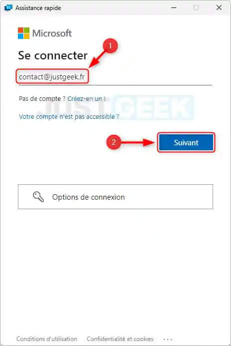Connectez-vous à votre compte Microsoft
