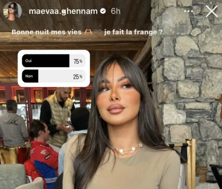 Maeva Ghennam nouvelle tête instagram