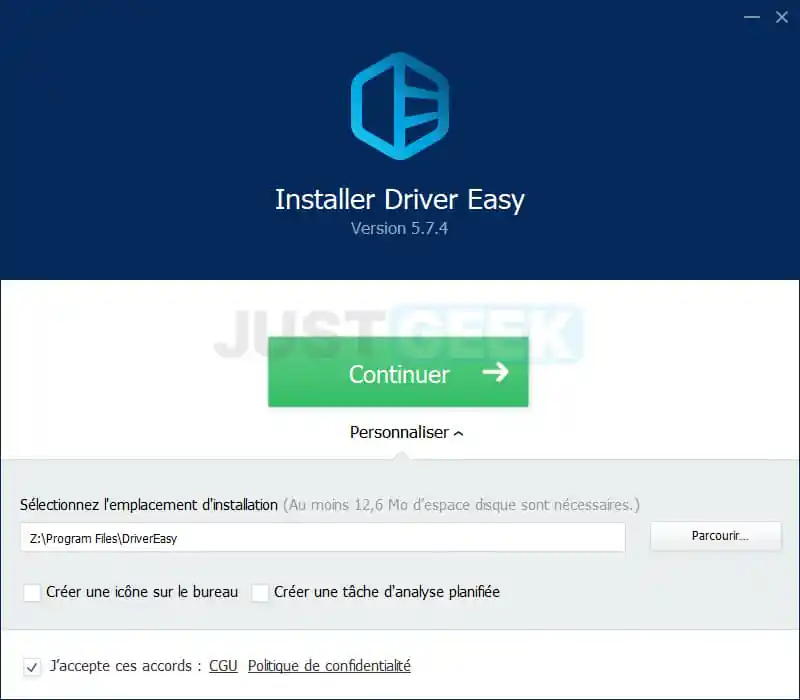 Installer le pilote facilement