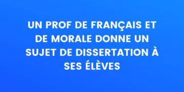 un enseignant donne un sujet de dissertation à ses élèves
