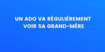 Un adolescent va régulièrement voir sa grand-mère