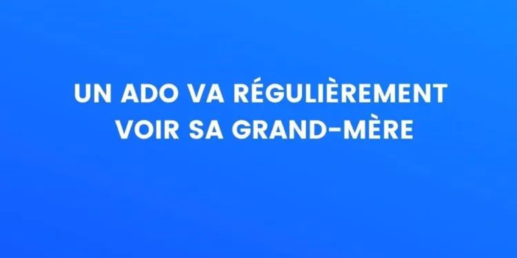 Un adolescent va régulièrement voir sa grand-mère