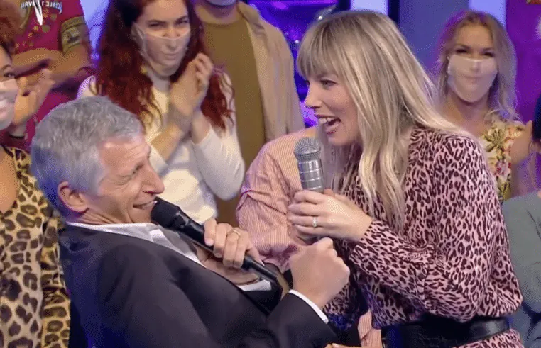 melanie page enfant réaction de nagui