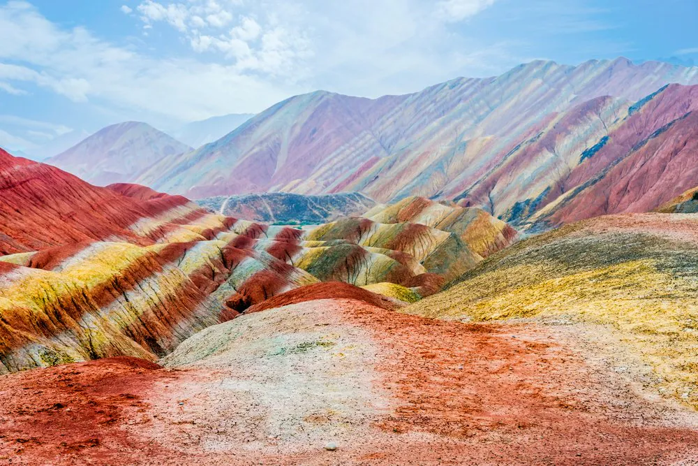 Zhangye National Wetland Park, Ciel, Nuage, Montagne, Paysage naturel