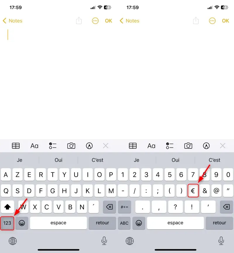 Comment faire le signe euro sur smartphone Android ou iPhone