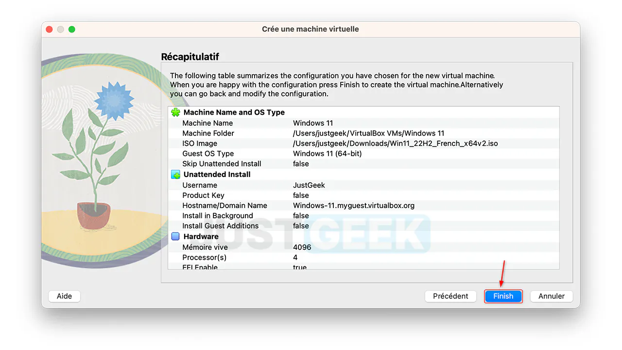 installer Windows 11 sur Mac avec VirtualBox