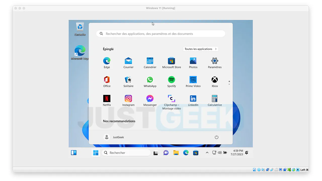 Windows 11 sur Mac