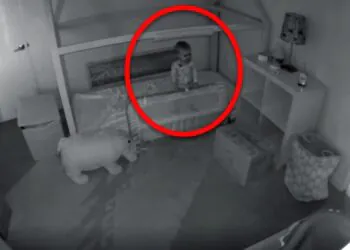 Mom Is Worried How Baby Keeps Disappearing From Crib, So She Installs A Security Camera To Find Out