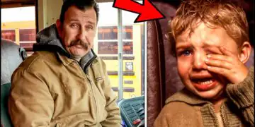 Bus driver sees boy crying on bus.When he learns why, he acts quickly