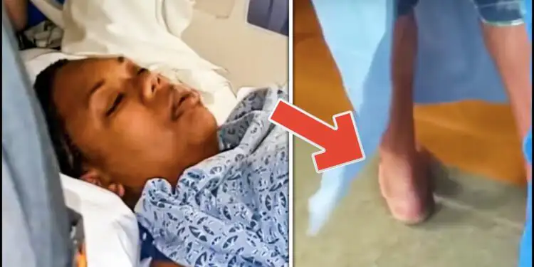 Mom In Labor Thinks Doctor Is Acting Strange, Then She Looks At His Feet And Sees It