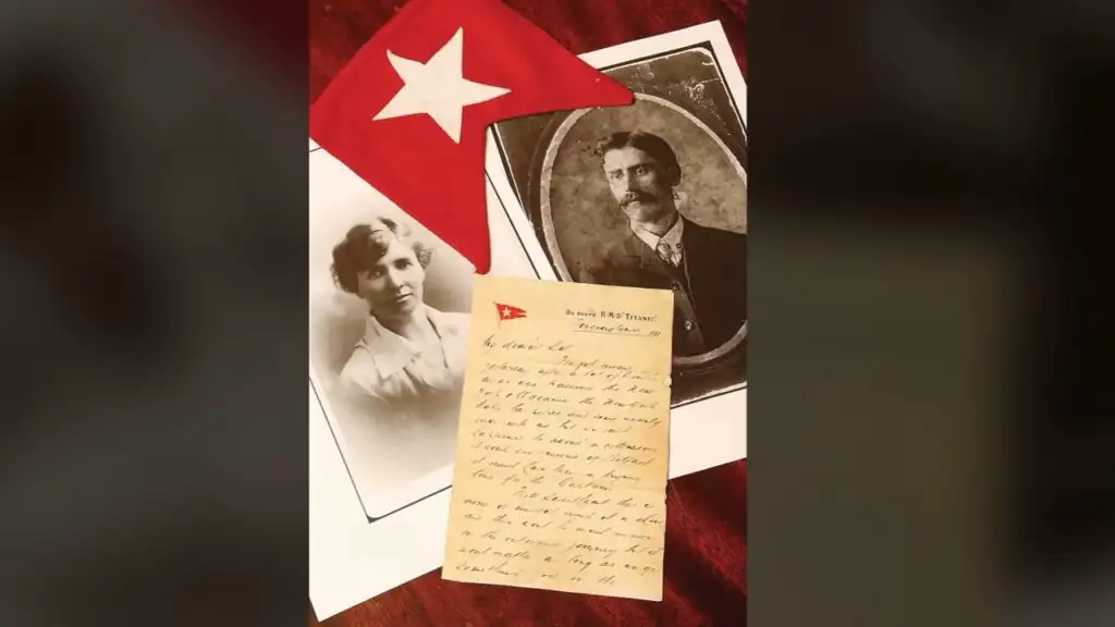 the letter was written on the original Titanic stationary the letter was written on the original Titanic stationary and it even had its original Starline envelope when it was found in addition to the Declarations of love the letter also contained information that only the passengers on the ship would know in the letter Richard recounted to his wife a near Collision that the Thai Titanic had with the SS city of New York on April the 10th